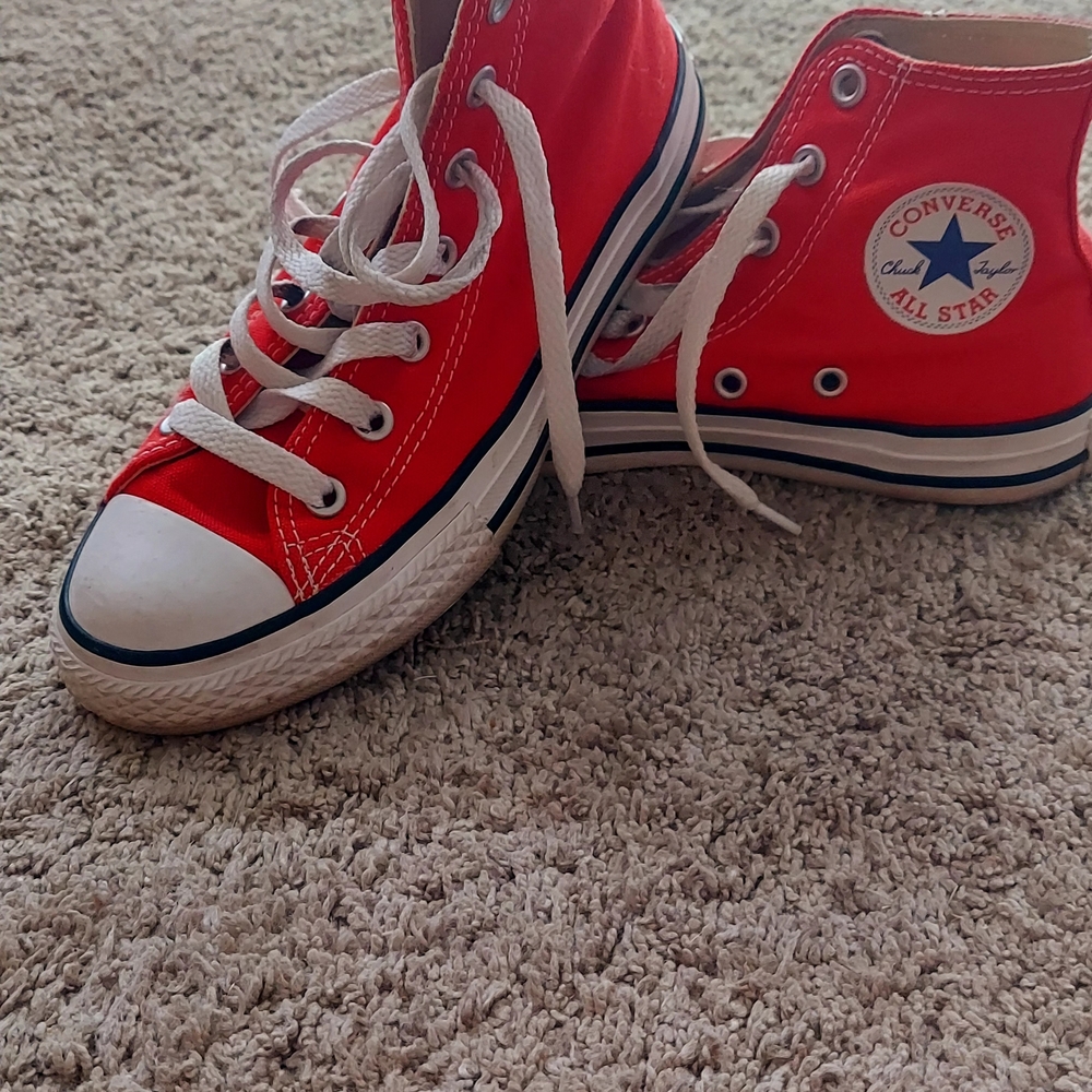 Converse Kids' Bright Red High-Top Sneakers